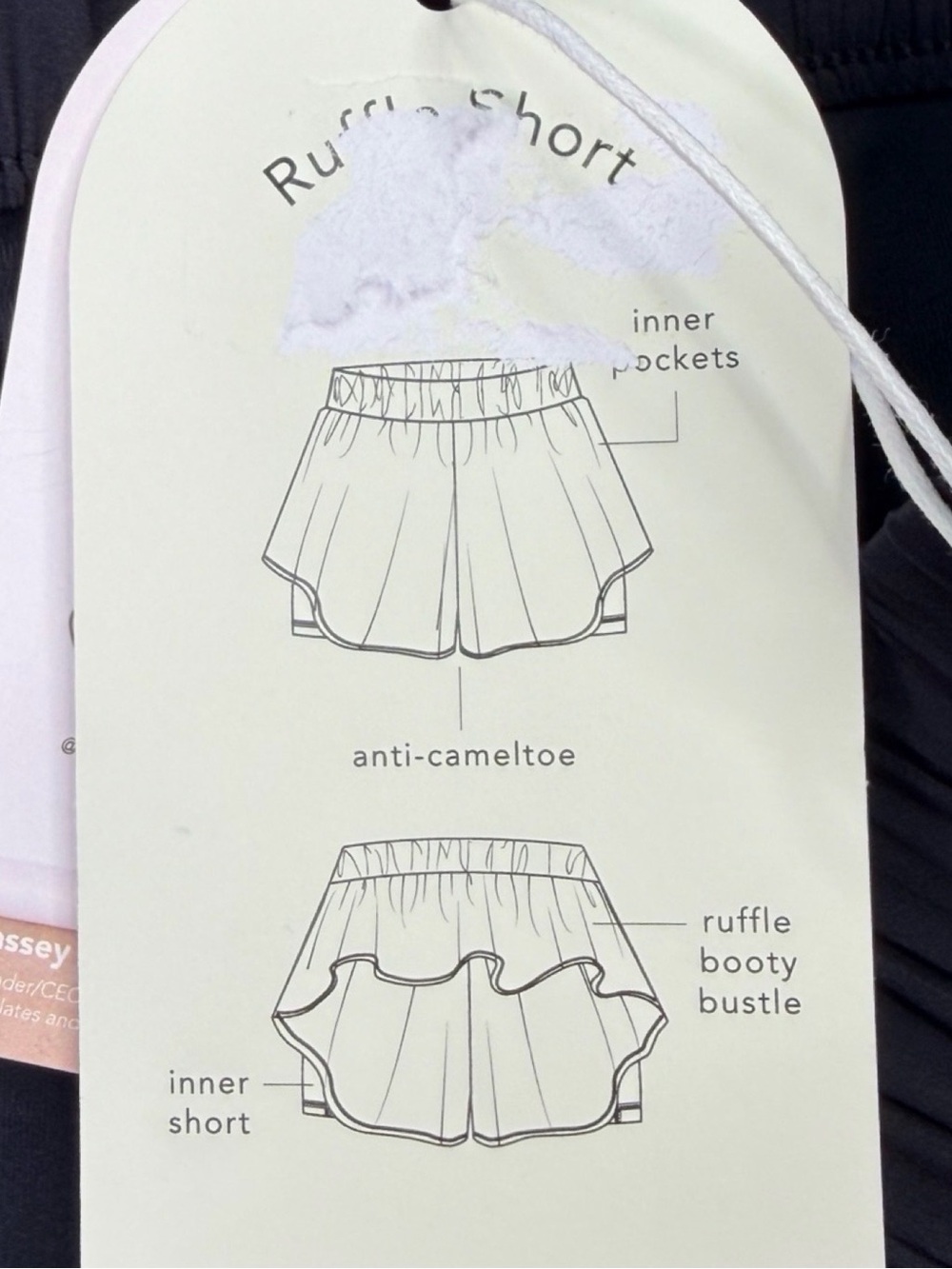 Blogilates Ruffle Short - Size Medium - Black - Picture 6 of 6